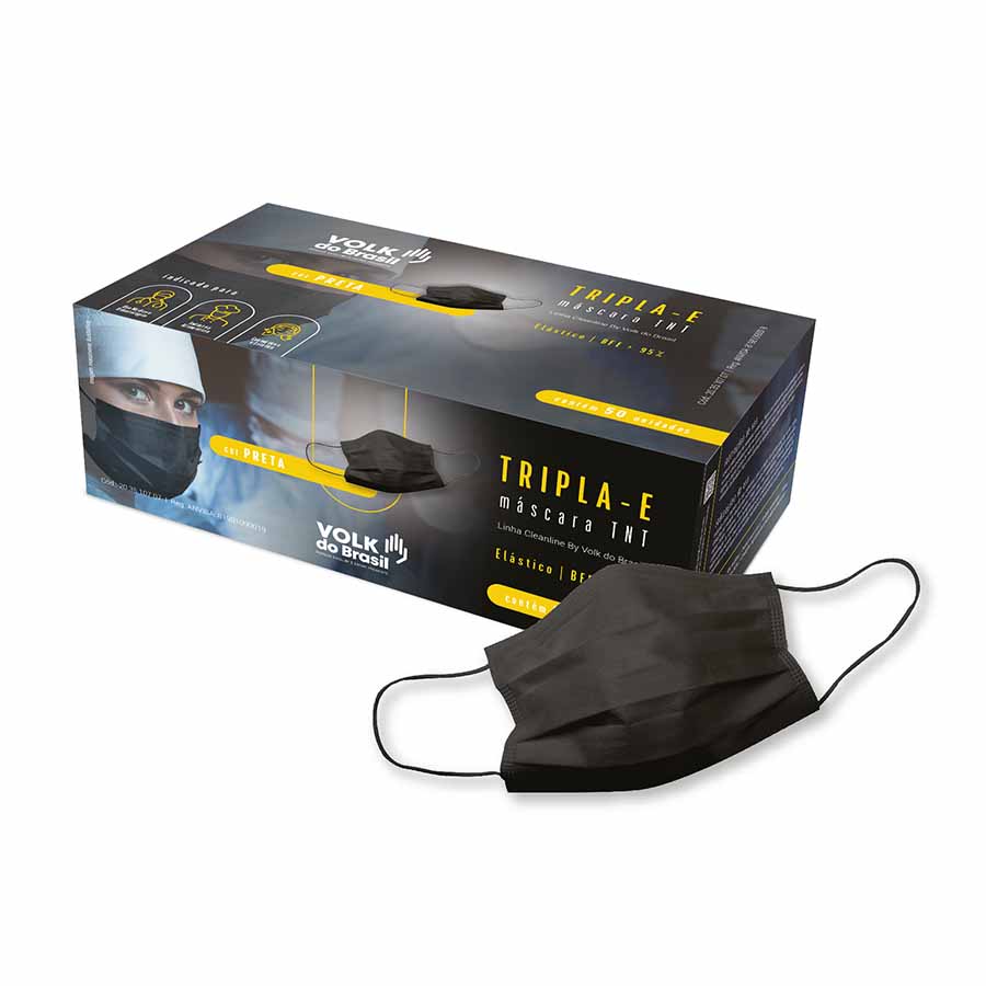 Máscara TNT Tripla descartável