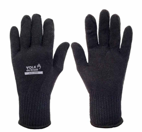 Luva de algodão Tricotada Preta Smart - Volk